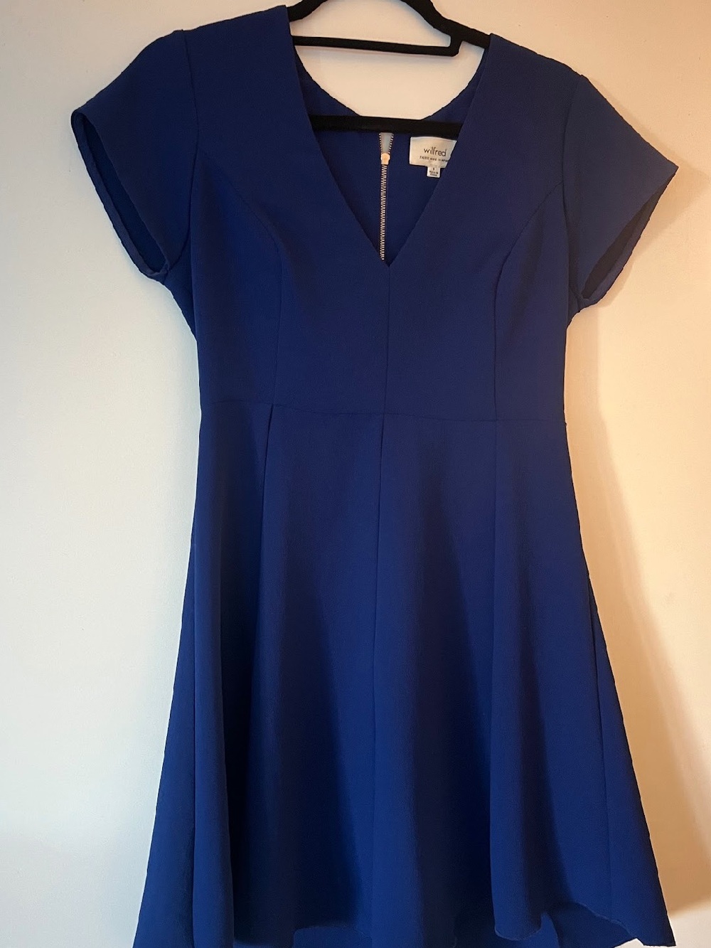 Aritzia Wilfred Fit & Flare Short Sleeve VNeck Dress